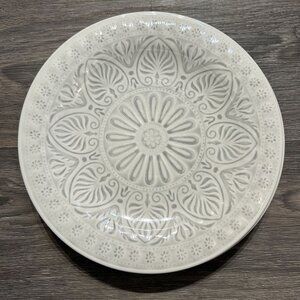 6 Shabby Chic Melamine Dinner Plates Indoor Outdoor Floral Geometric Design 10.5